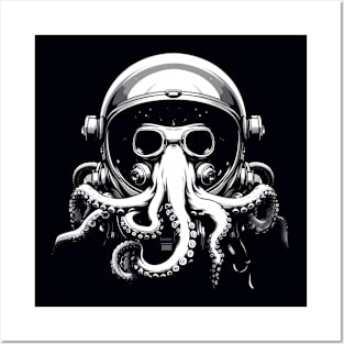 Space Octopus Astronaut Posters and Art